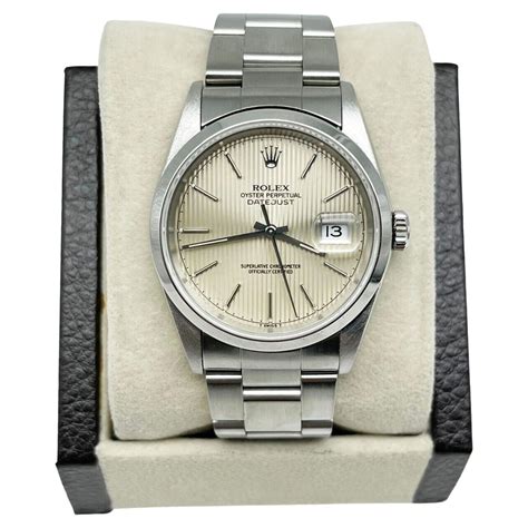 rolex men's datejust stainless steel silver roman dial 16200|Rolex oystersteel 36mm.